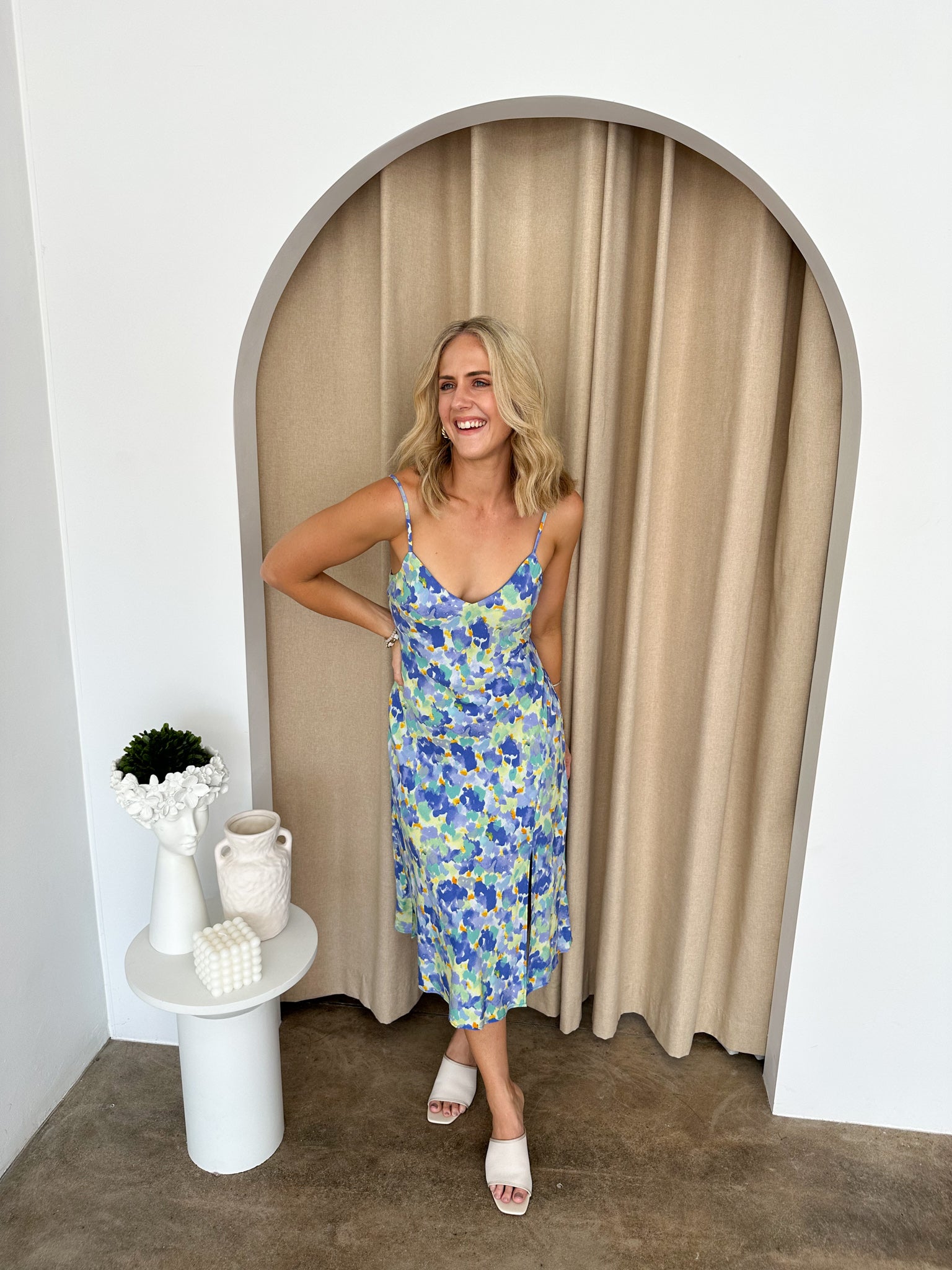 Piper | Women’s Elegant Floral Midi Dress main image 0