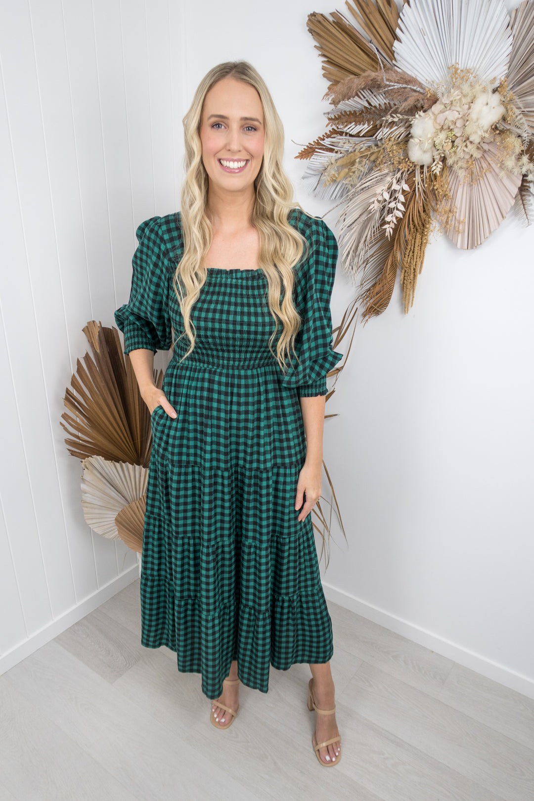 slim fit dress slacks Checkmate Dress in Green S